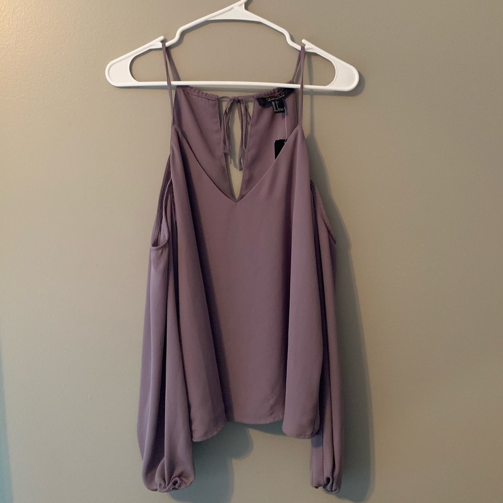 Forever 21 off the shoulder long sleeve top